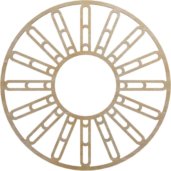Ekena Millwork Hale Wood Fretwork Pierced Ceiling Medallion, Birch, 24"OD x 8 3/4"ID x 3/8"T CMWP24X24X0375HHBI - main